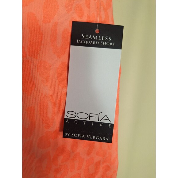 Sofia Vergara peach Jacquard spandex stretch bermuda shorts XS - Picture 3 of 7